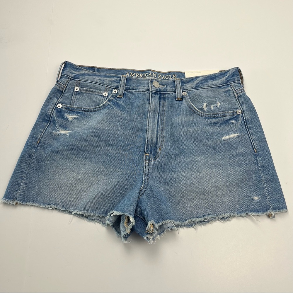 American Eagle AE‎ Denim Mom Short High Rise 8 / 29 Blue Jean Cut-Off NEW